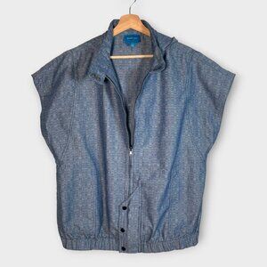 Derek Lam DesignNation Hooded Vest LARGE Sleeveless Jacket Layering Boho